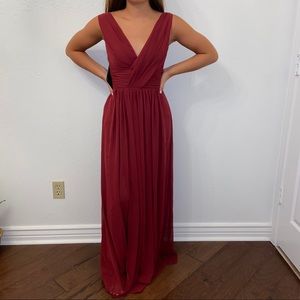 Burgundy Red Maxi Dress